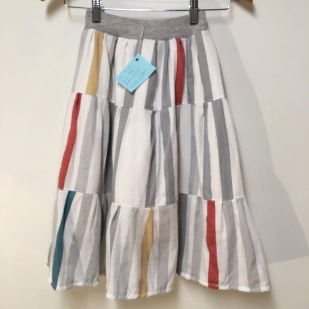 Skirt Girls 6 Maxi Colorful Stripe‎ Ruffle Tier 100% Cotton Mom and Pop's Kids - Picture 2 of 10